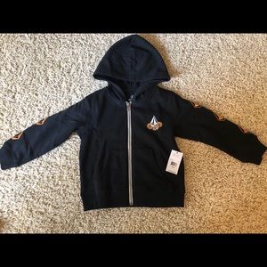 Girls Volcom black zip-up hoodie